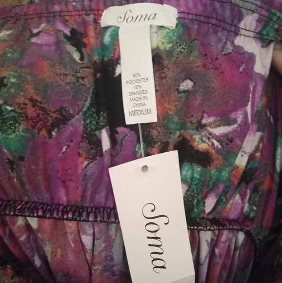 Soma Shirred Bandeau Sleeveless Convertible Maxi Dress in Iconic Size Medium NWT - Picture 7 of 8